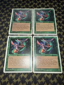 (4) Scryb Sprites MTG Core Set 4th Edition Regular - Image 1