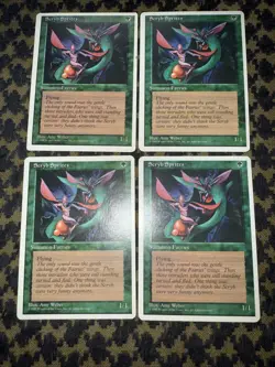 (4) Scryb Sprites MTG Core Set 4th Edition Regular - Image 2
