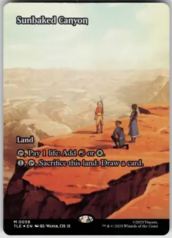 MTG Sunbaked Canyon (Borderless) Foil NM Avatar: The Last Airbender: Eternal-Leg - Image 1