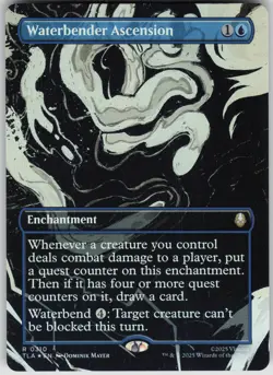 MTG Waterbender Ascension (Borderless) Foil NM Avatar: The Last Airbender Magic - Image 1