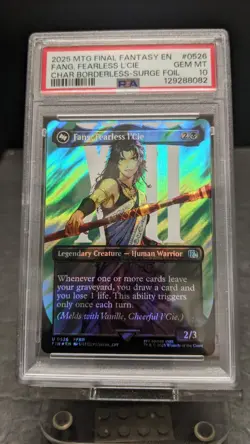 2025 MTG Final Fantasy Fang Fearless I'cie Ragnarok SURGE FOIL 0526 PSA 10 - Image 1