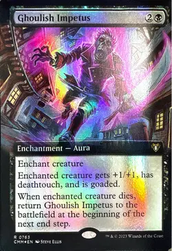 Ghoulish Impetus (Extended Art) Foil R Commander Masters 763 NM - Image 1