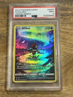 GRADED PSA 9 2023 Pokemon SWSH FA/Keldeo Crown Zenith #GG07 - Image 1