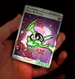 Pokemon TCG Brock's shining Zubat Gym Heroes Unlimited 24/132 Hand draw DIY 🌀🌀 - Image 1