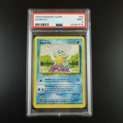 PSA 9 Squirtle 63/102 Pokemon Base Set 1999 Non Holo Card - Image 1