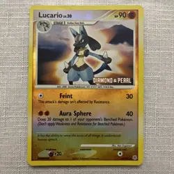 Lucario 6/130 Pokemon Diamond And Pearl Reverse Holo LP/MP - Image 1