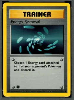 1999 Pokemon ENERGY REMOVAL Base Set 1ST EDITION Misprint INK ERROR Card - PSA 8 - Image 4