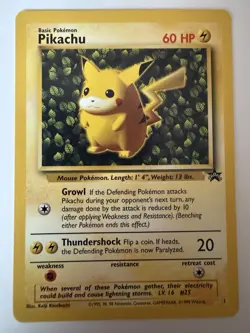 Pokemon: Pikachu #1 Black Star WOTC Promo 1999 Rare LP/NM - Image 1
