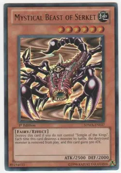 Moderately Played, English Yu Gi Oh Mystical Beast of Serket - SDMA-EN037 - Ultr - Image 1