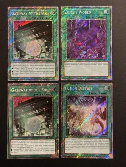 2025 YUGIOH RA04 PLATINUM SECRET RARE FUSION DESTINY NM BONUS SET - Image 1