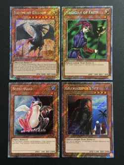 2025 YUGIOH RA04 PLATINUM SECRET RARE MAGICIAN OF FAITH NM BONUS SET - Image 1