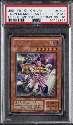 2001 YU-GI-OH! JPN #G602 TOON DARK MAGICIAN GIRL PSA 10 - Image 1