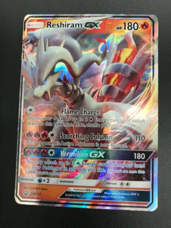 Reshiram GX ULTRA RARE SM137 Promo Pokemon card TCG NM HOLO 2018 - Image 1