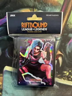 Brand New Sealed Riftbound TCG League Of Legends Jinx Art Card Sleeves 100ct x1 - Image 1