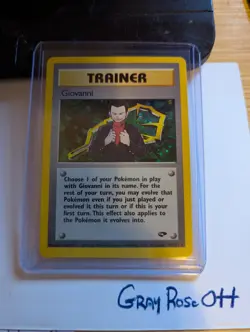 Pokemon TCG Gym Challenge Giovanni Trainer Holo Unlimited Rare Card 18/132 - Image 1