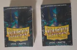 Dragon Shield Card Sleeves Lot of 2 JADE Matte - Japanese Size 60 ct sealed new - Image 1