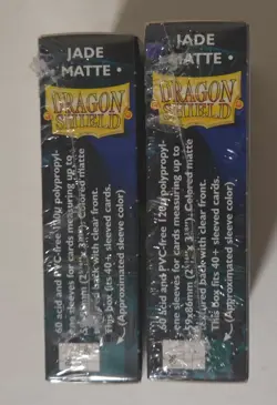 Dragon Shield Card Sleeves Lot of 2 JADE Matte - Japanese Size 60 ct sealed new - Image 5