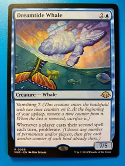 MTG 1x Dreamtide Whale # 59 Modern Horizons 3 Magic the Gathering Card x1 NM - Image 1