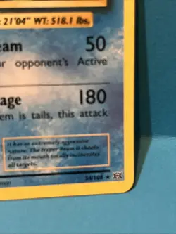 Rare Pokemon Card - Gyarados 34/108 Evolutions Holo NM - Image 4