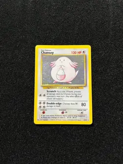 Chansey 3/102 Holo 1999 WOTC Pokemon TCG Base Set Unlimited Rare Card MP - Image 1