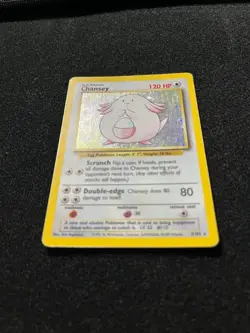 Chansey 3/102 Holo 1999 WOTC Pokemon TCG Base Set Unlimited Rare Card MP - Image 2