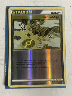 Pokemon TCG Ruins of Alph Trainer Stadium Card #76/90 Reverse Holo - Image 1