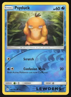 Psyduck - 40/236 - Reverse Holo Common - Cosmic Eclipse - Pokemon Card - Image 1