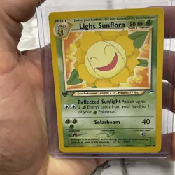 Pokemon Light Sunflora Neo Destiny 1st Edition 72/105 Common Pokemon Card - NM - Image 1