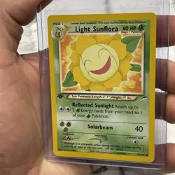 Pokemon Light Sunflora Neo Destiny 1st Edition 72/105 Common Pokemon Card - NM - Image 2