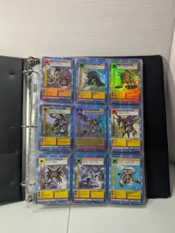 Vintage 1999 Bandai Digimon Card Collection Lot, Holo's, Commons, - Image 1