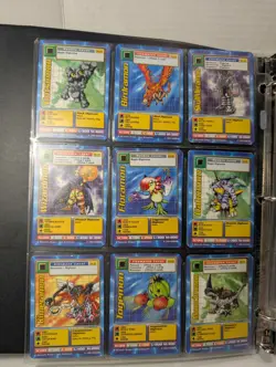 Vintage 1999 Bandai Digimon Card Collection Lot, Holo's, Commons, - Image 2
