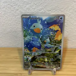 Pokemon TCG Ducklett White Flare 109/086 Illustration Rare Card NM/M Condition - Image 1