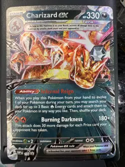 Pokemon TCG Charizard EX Black Star Promo Holo Card 196 Clean, Well Centered - Image 1