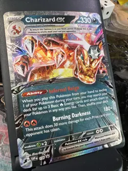 Pokemon TCG Charizard EX Black Star Promo Holo Card 196 Clean, Well Centered - Image 2