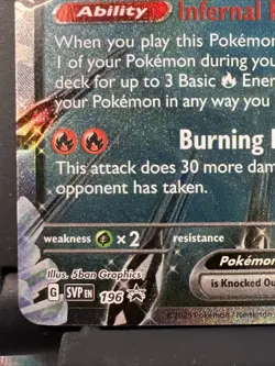 Pokemon TCG Charizard EX Black Star Promo Holo Card 196 Clean, Well Centered - Image 3