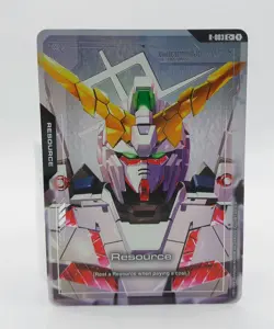 Resource R-003 C+ Gundam Newtype Rising Unicorn Alt Art Foil Holo Card Game NM - Image 1