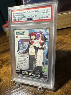 2003 Pokemon Zukancard Part 1 Adventure Card #007 Team Rocket PSA 8 - Image 2