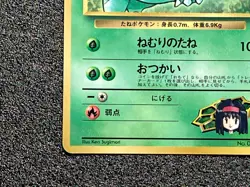 Erika's Bulbasaur No.001 Promo Old Back 1998 Pokemon Card Japanese Vintage - Image 4