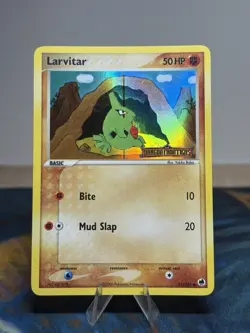 Larvitar 51/101 2006 EX Dragon Frontiers Pokemon Card Reverse Holo Stamped LP - Image 1