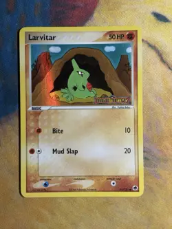 Larvitar 51/101 2006 EX Dragon Frontiers Pokemon Card Reverse Holo Stamped LP - Image 2