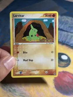 Larvitar 51/101 2006 EX Dragon Frontiers Pokemon Card Reverse Holo Stamped LP - Image 3
