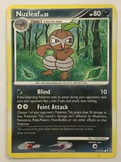 Pokemon Card Nuzleaf LV. 25 2009 Platinum - Rising Rivals 75/111 Common - Image 1