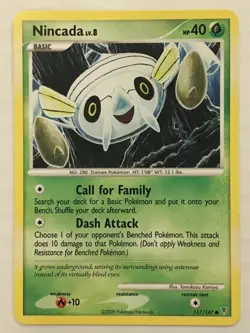 Pokemon Card Nincada LV. 8 - 2009 Platinum-Supreme Victors 117/147 Common - Image 1