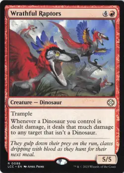 Wrathful Raptors R Commander: The Lost Caverns of Ixalan 88 Near Mint - Image 1