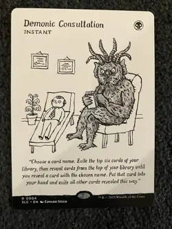 Magic The Gathering MTG - Demonic Consultation - Secret Lair Countdown Kit - Image 1