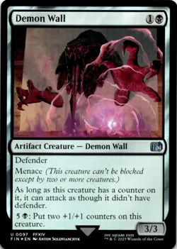 MTG Demon Wall Foil NM FINAL FANTASY Magic 97 - Image 1