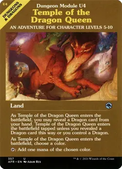 1x - Temple of the Dragon Queen - Showcase #357 - Forgotten Realms - CUC NM MTG - Image 1