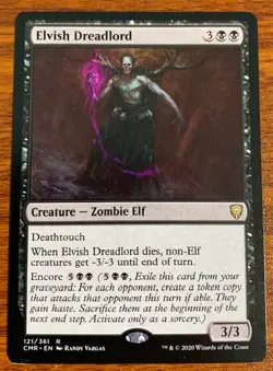 2020 MTG Wizards of the Coast Commander Legends Elvish Dreadlord #121/361 Used - Image 1