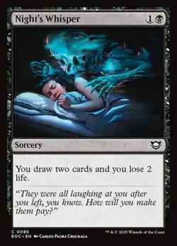 1x Night's Whisper NM Eng MTG - Edge of Eternities EDH - Image 1