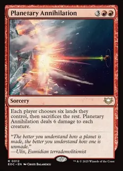 1x Planetary Annihilation NM Eng MTG - Edge of Eternities EDH - Image 1